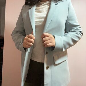 Old Navy pastel blue oversized blazer. Lightweight, stylish, and moves with you.
